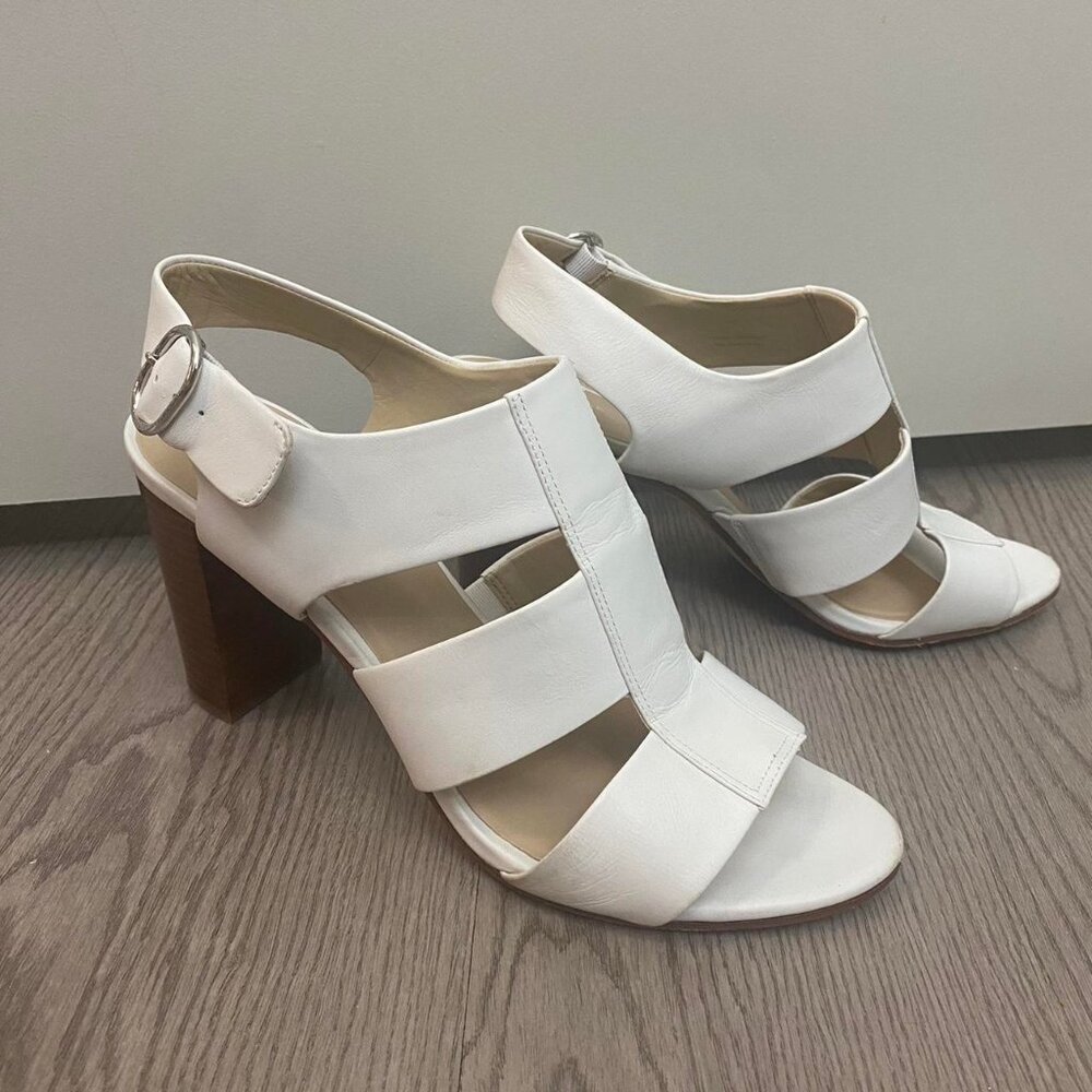Via Spiga | White High Heel Sandals | Size 5.5